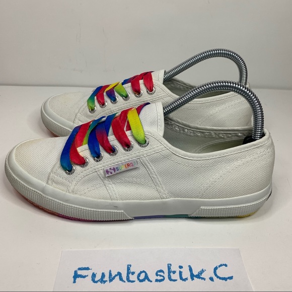 Superga Rainbow Laces & Soles Multicolored Unisex Sneakers S00DPQ0; W: 8.5, M: 7 - Picture 3 of 13